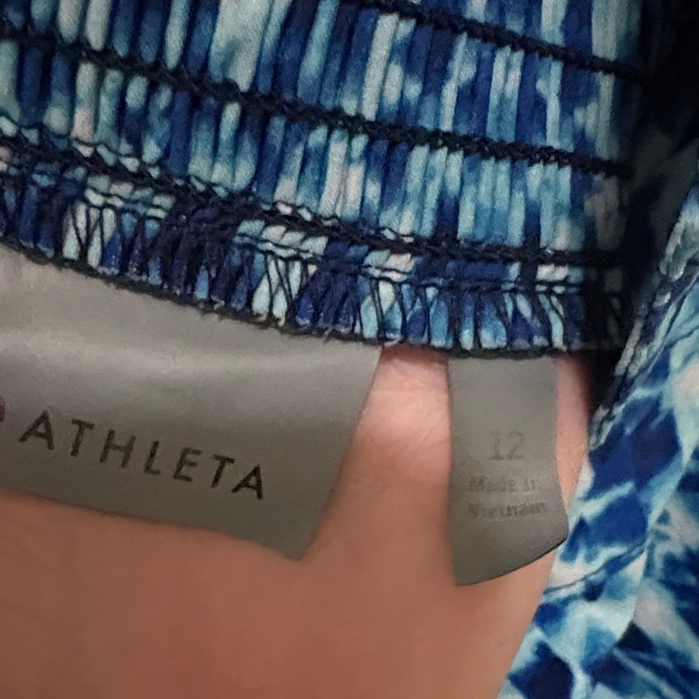 Athleta Blue Patterned Halter Dress - Picture 9 of 9